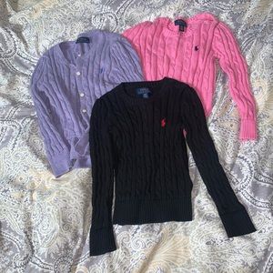 Ralph Lauren Polo toddler girl sweater bundle (3)